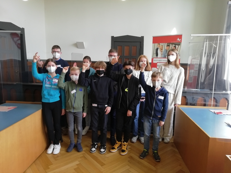 Teilnehmer des Zukunftstags beim Amtsgericht Delmenhorst